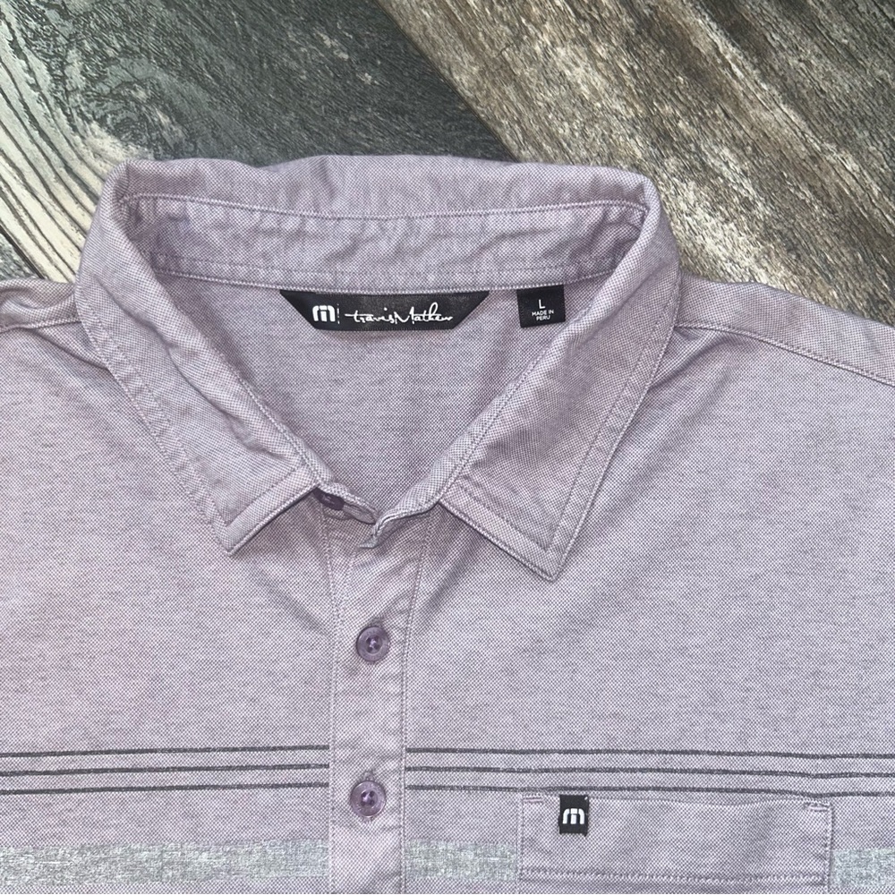 Travis Mathew Light Purple And Gray Short Sleeve Polo
Men’s L The Ledges Golf - Picture 2 of 8